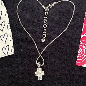 Brighton reversible stone cross necklace
